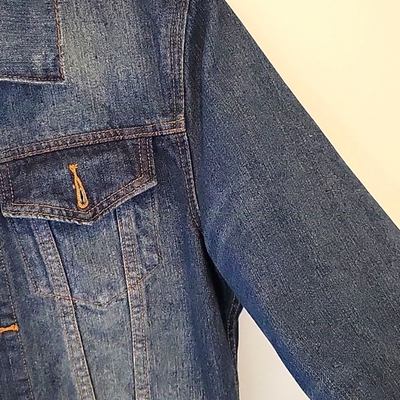 Carbon Garage Style Vintage Trucker Jean Jacket Sz Small Classic Fit - Picture 5 of 9